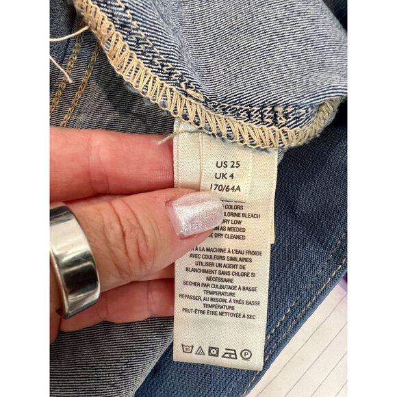 Free People We The Free Penny Pull-On Flare Blue Jeans - Size 25 - Picture 5 of 8